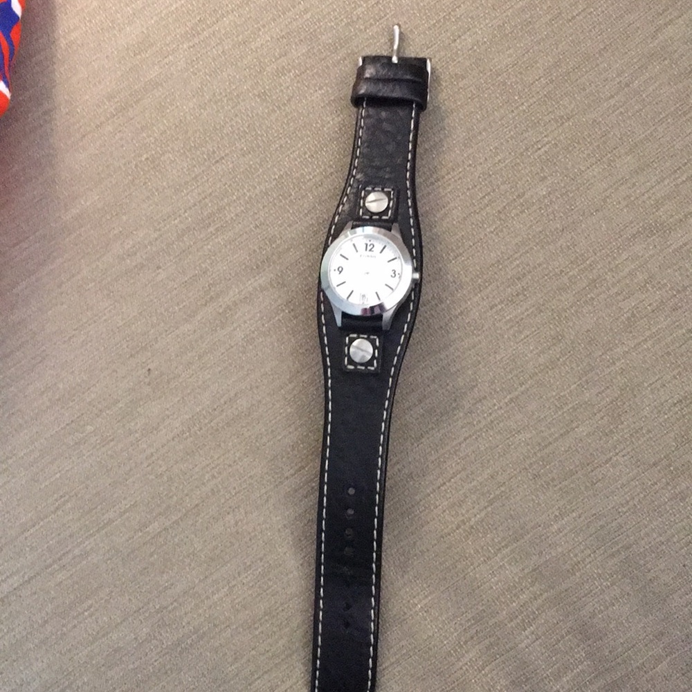 Black fossil watch